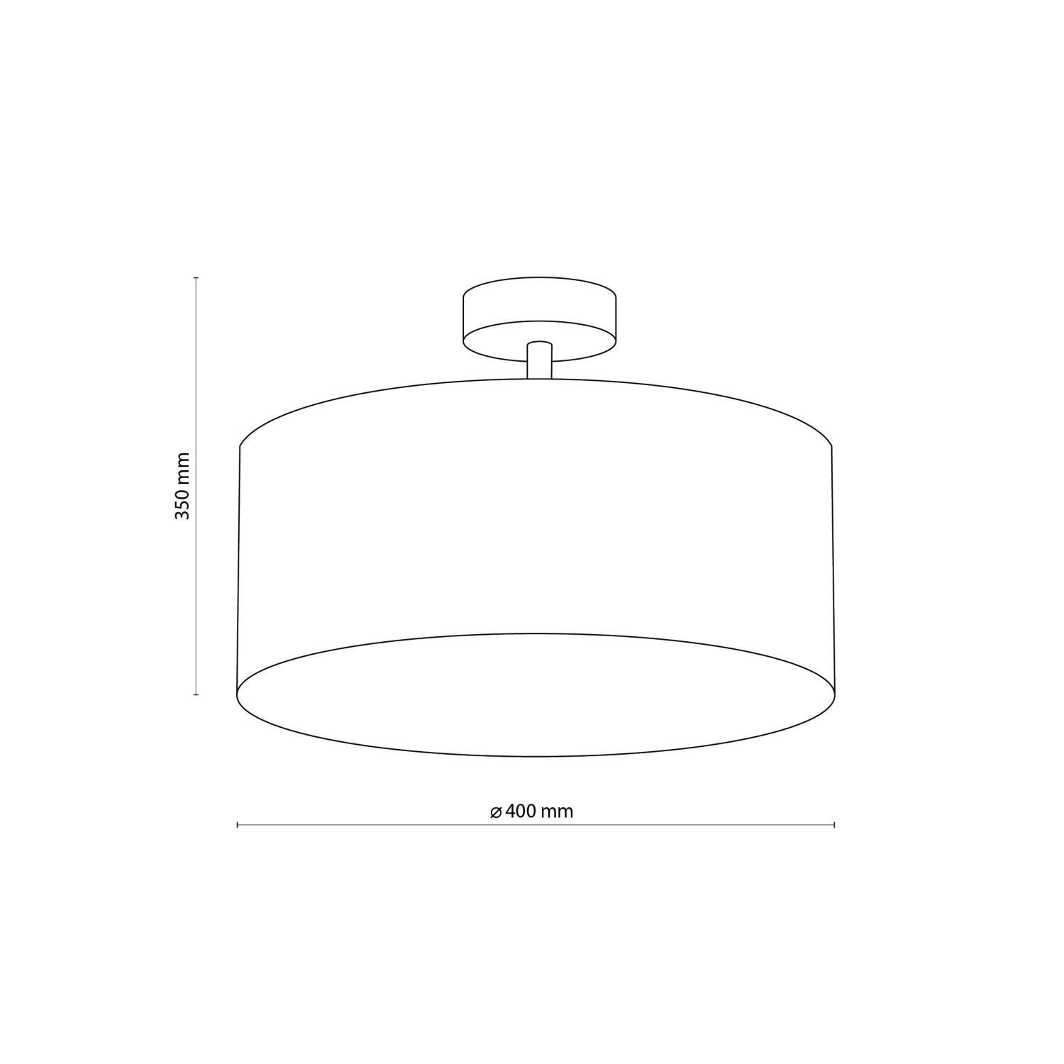 Plafonnier Abat-jour en tissu lin anti-éblouissant Ø 40 cm rond
