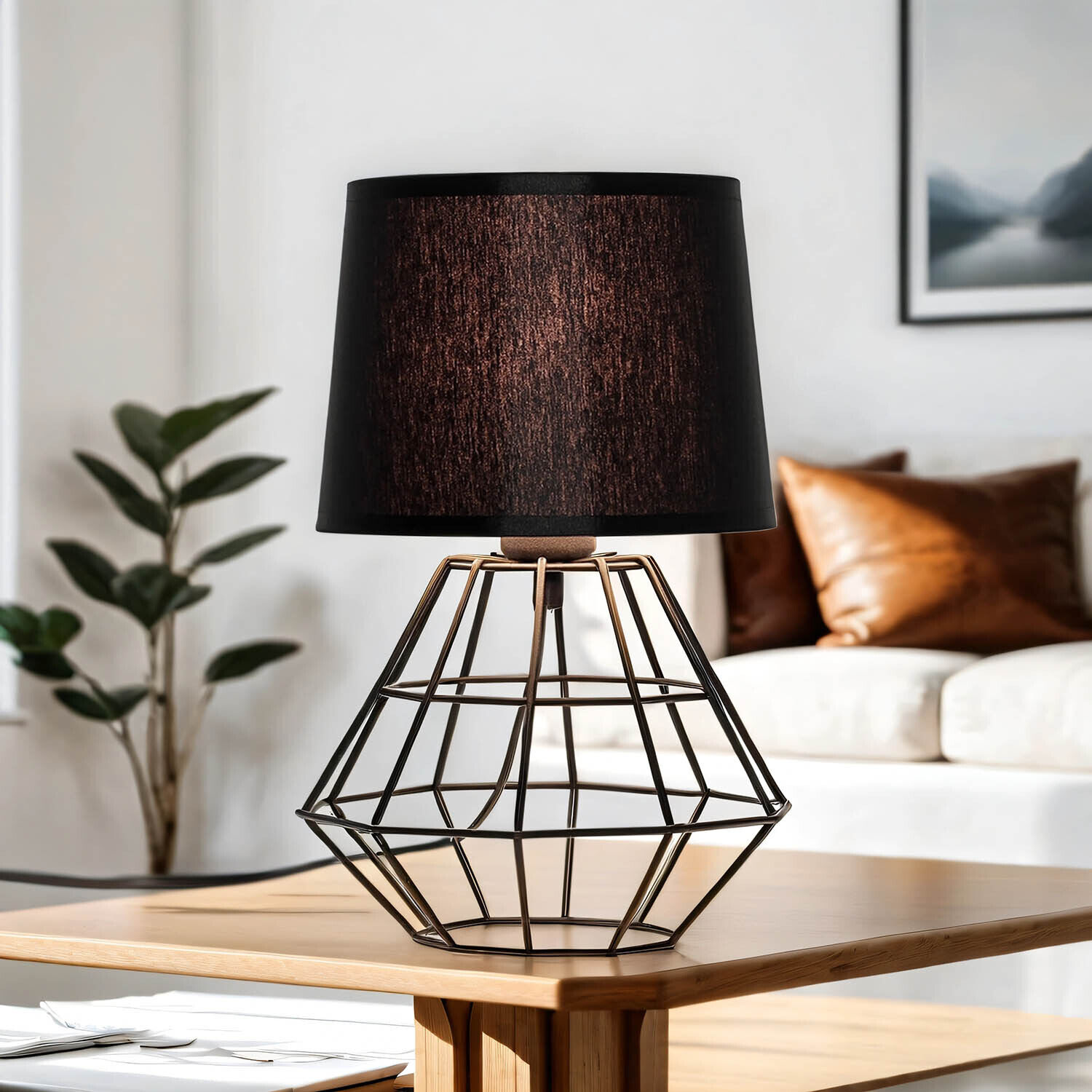 Lampe, Fotorahmen, Tischlampe