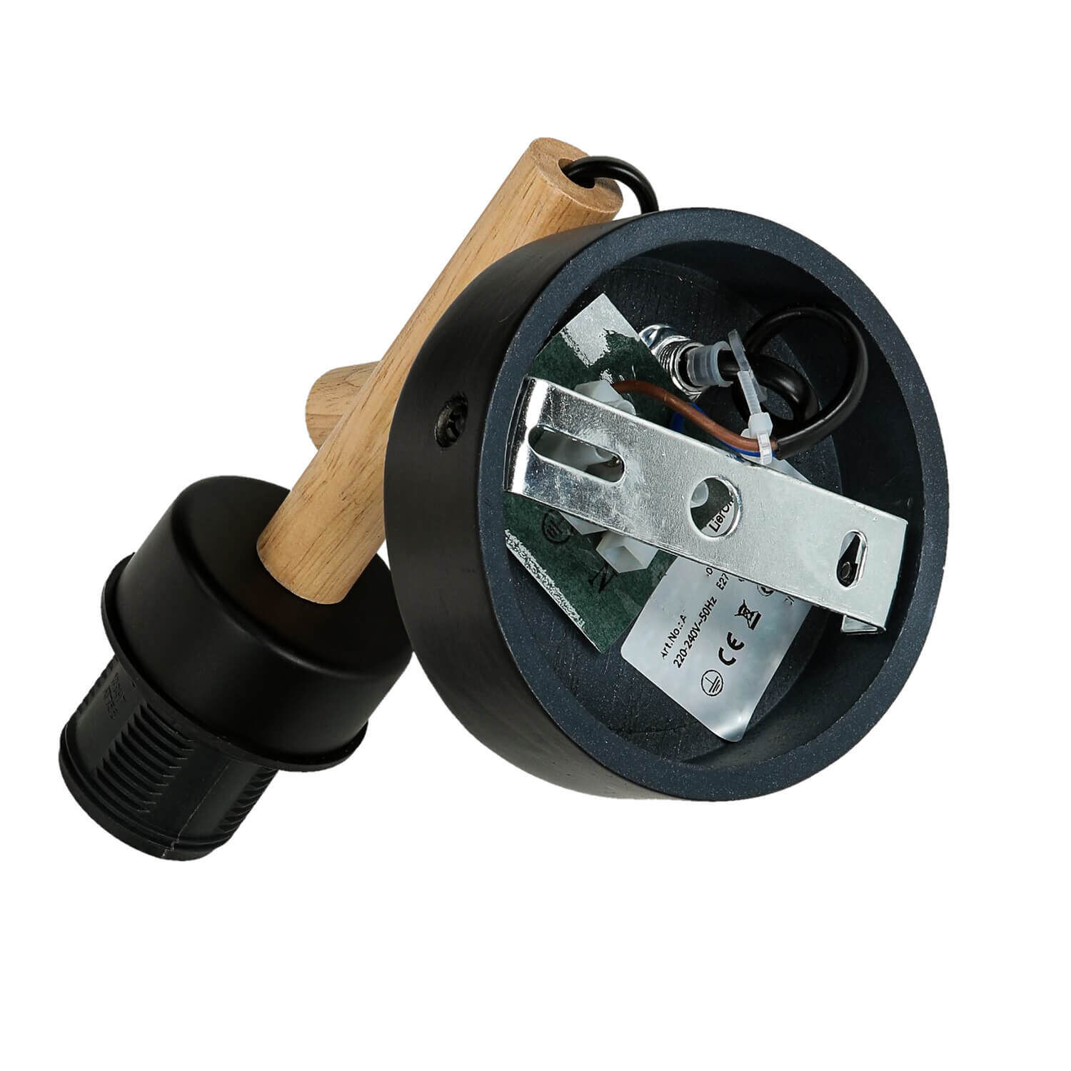 Applique murale Noir Tissu Abat-jour E27 VAIO Applique murale Noir Tissu Abat-jour E27 VAIO