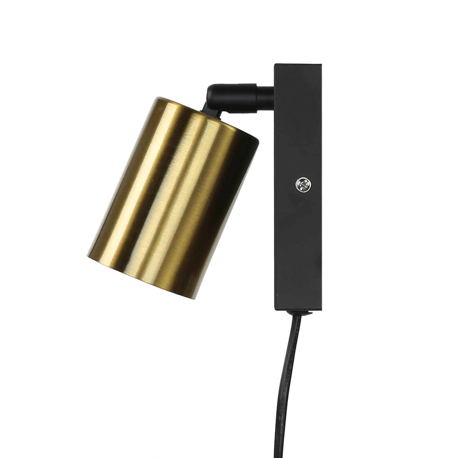 Wandleuchte, Wandleuchte Metall, Goldfarbig, LED-Lampe, Schwenkbar