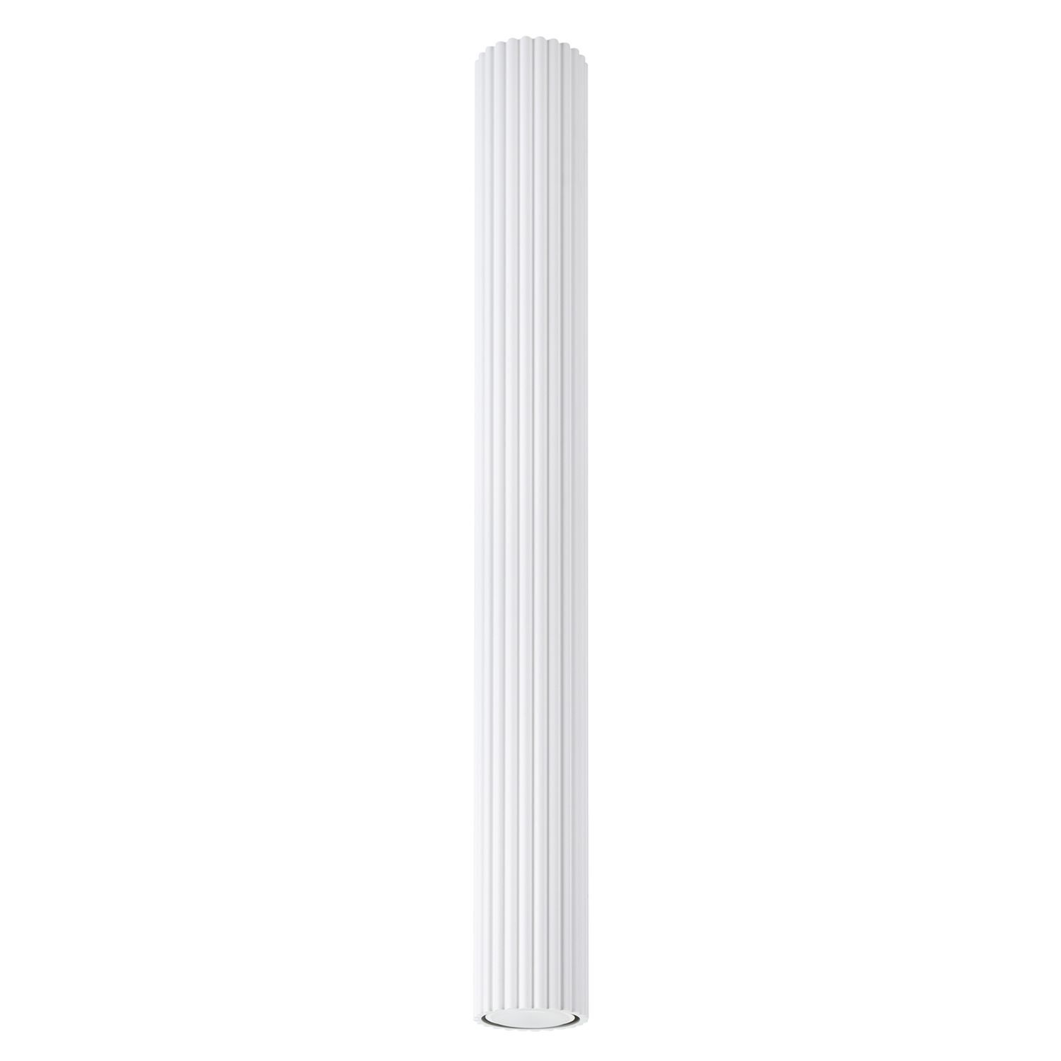 Spot de plafond blanc Ø 6,5 cm hauteur 60 cm GU10 apparent aluminium