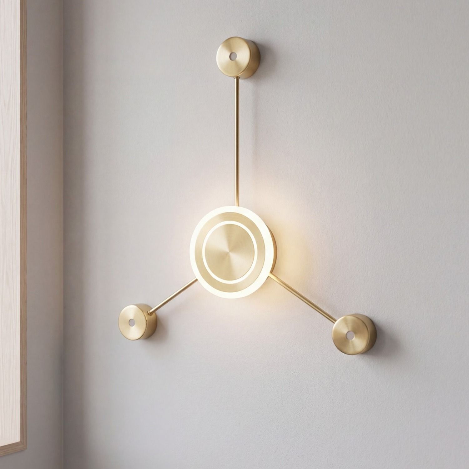 Wandleuchte, Deckenleuchte, Gold, LED, Wandlampe