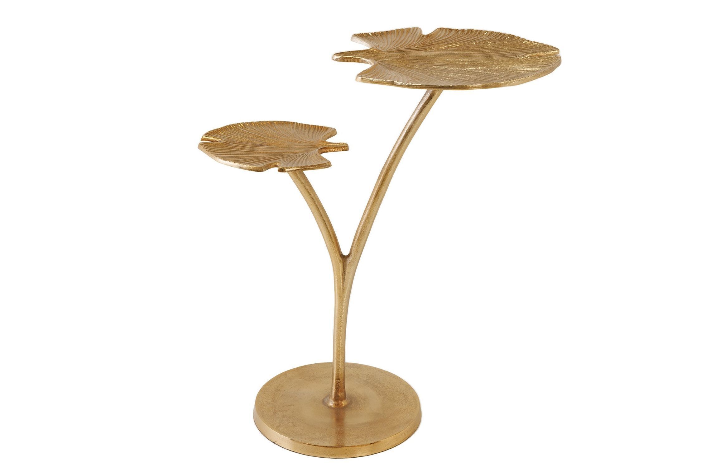 Table d'appoint en métal doré 50 x 32 cm travail manuel