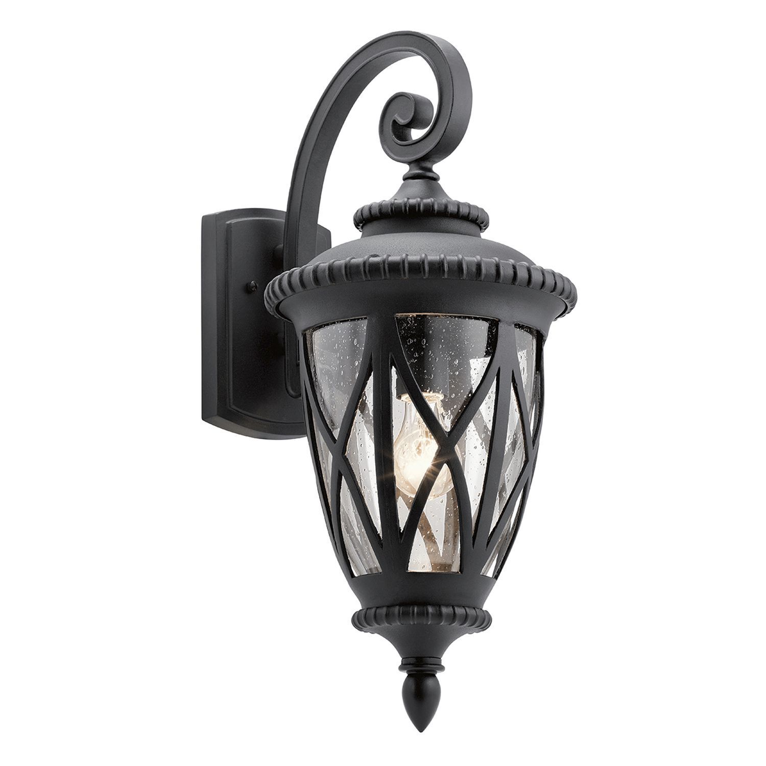 Applique extérieure E27 IP44 noir maison terrasse verre