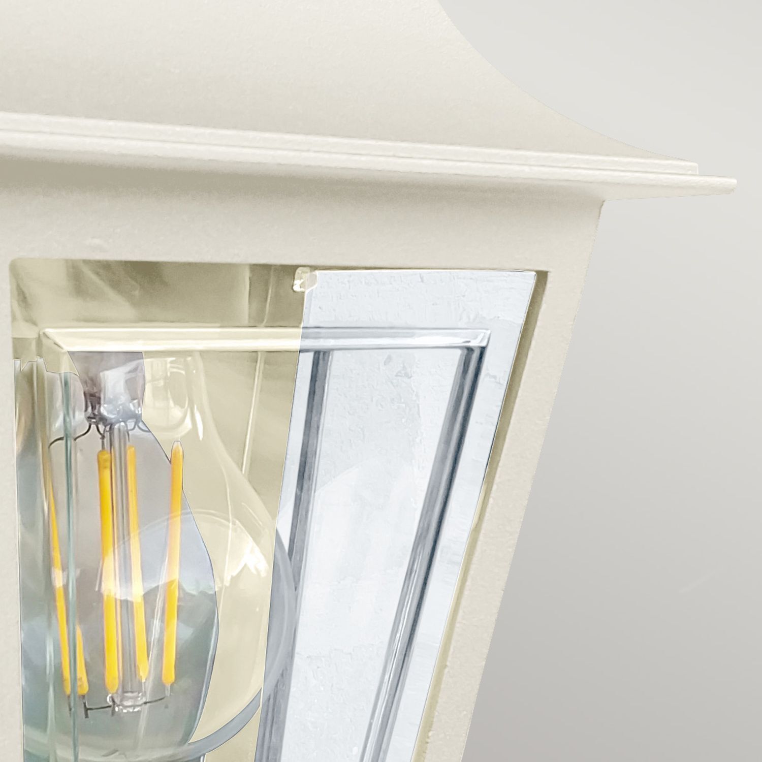 Lampe d'extérieur murale IP44 en crème rustique E27 H : 32,5 cm