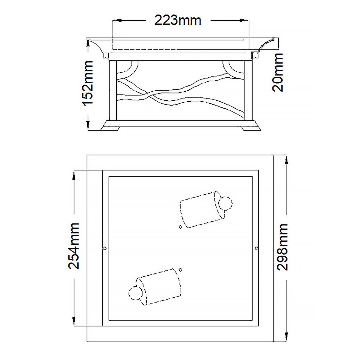 Lampe de plafonnier extérieur L : 29,8 cm IP44 2x E27 en cuivre antique