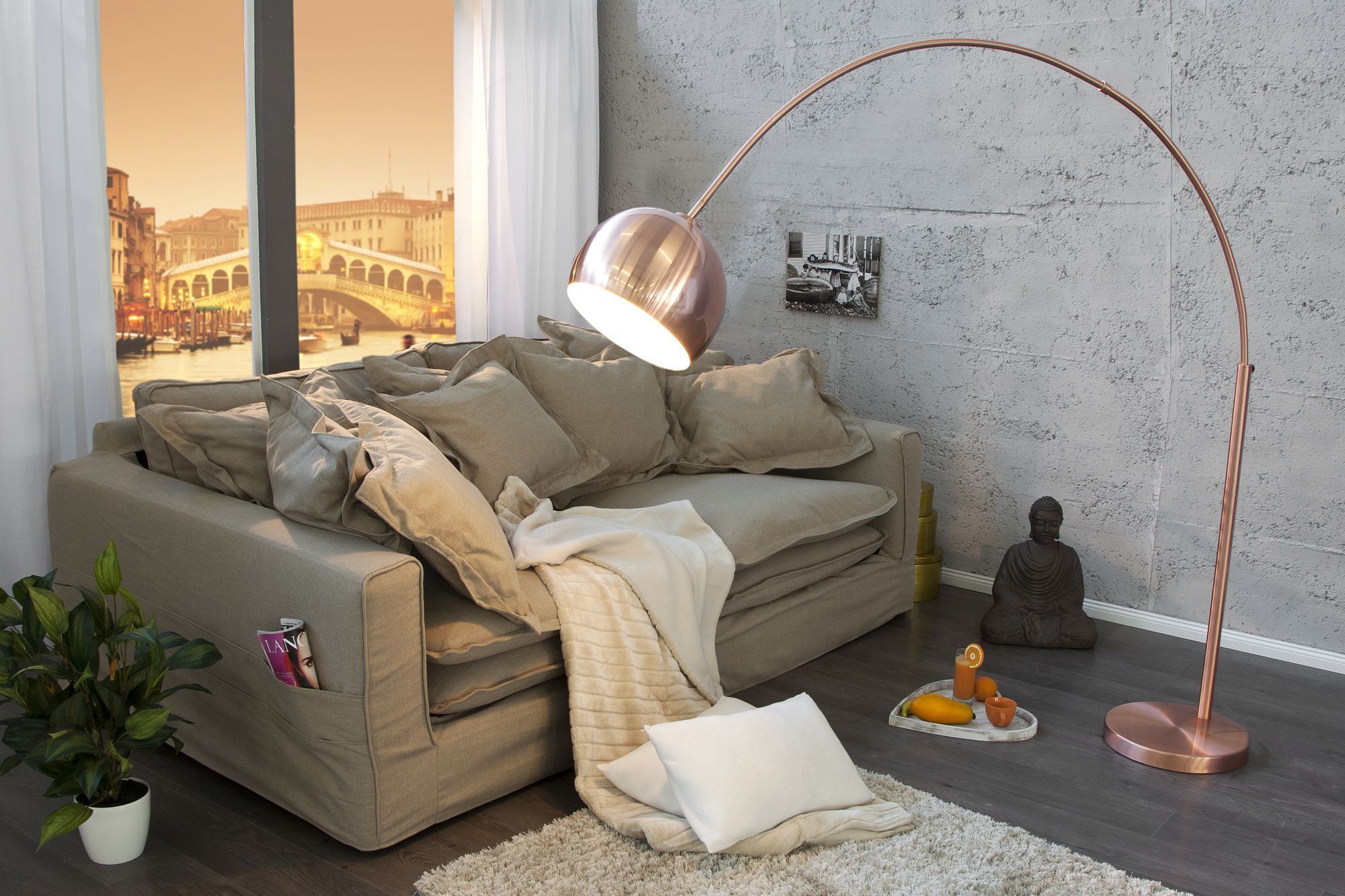 Lampe, Dekoration für Zuhause, Kissen, Stehlampe, Person