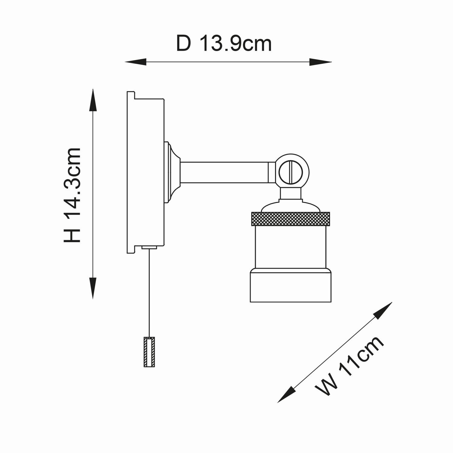 Applique avec interrupteur IP44 chrome rétro design E27 salle de bain