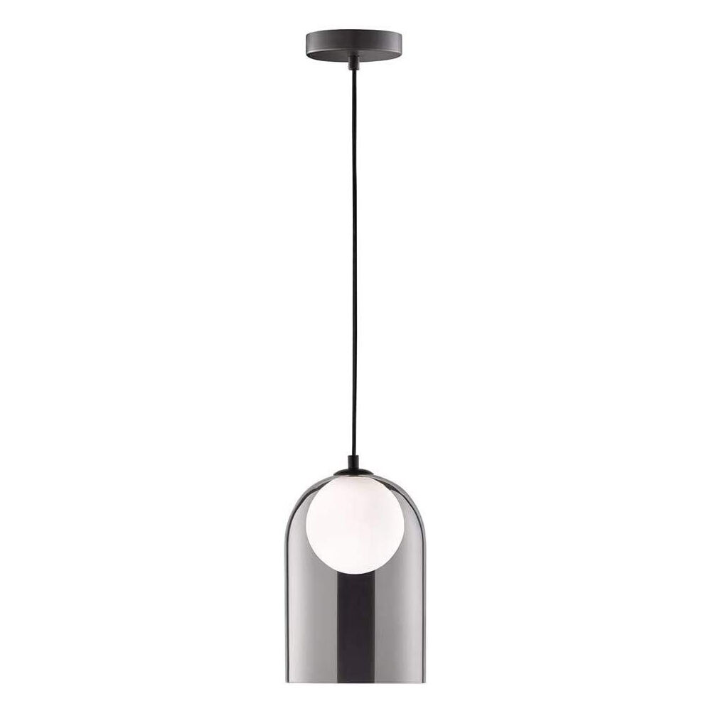 Suspension Noir Blanc Ø 17 cm Abat-jour en verre Lampe, Deckenleuchte, Beleuchtung