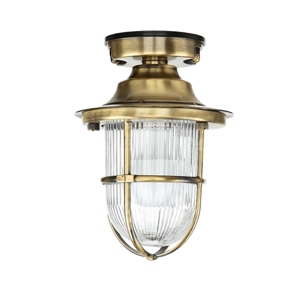 Hängelampe, Außenlampe, Messing, Glasschirm, Gebrauchslampe