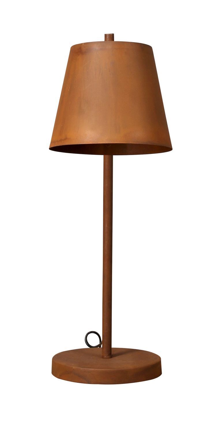 Lampe de bureau rétro métal 55cm brun rouille FIRMIS