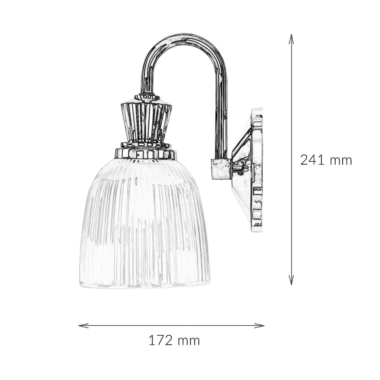 Lampe de salle de bain stylée avec LED IP44 Verre strié COSTILLA Sinken, Waschbeckenhahn
