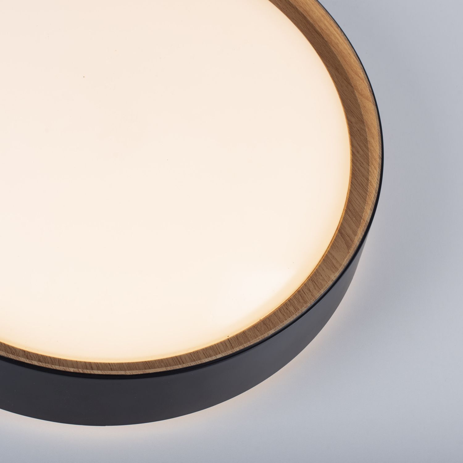 Plafonnier LED Noir Naturel Ø40 cm 3400 lm dimmable