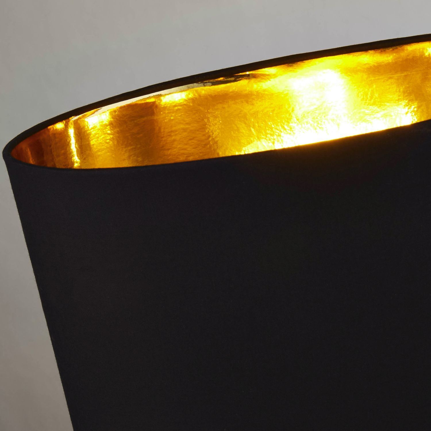 Lampe de table E27 58,5 cm de haut en noir or cuivre