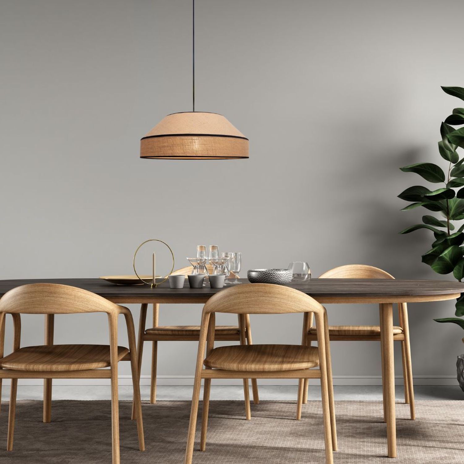 Esstisch, Holztisch, Eiche, Stuhlset, Wohnzimmerdeko