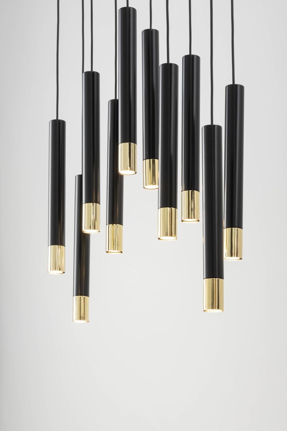 Suspension Métal Noir Or Moderne THEANO