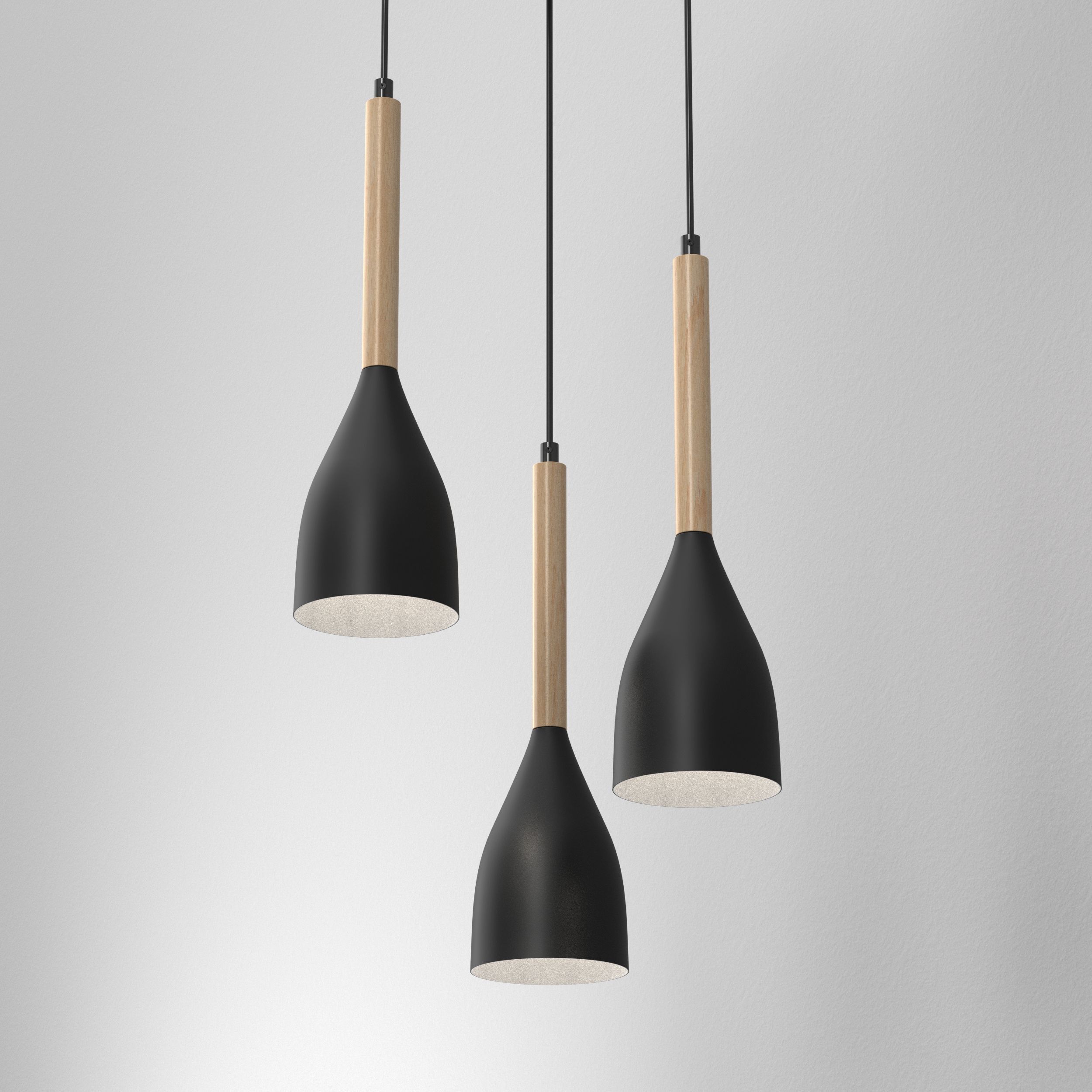 Luminaire suspendu Rétro Salle à manger Métal Bois