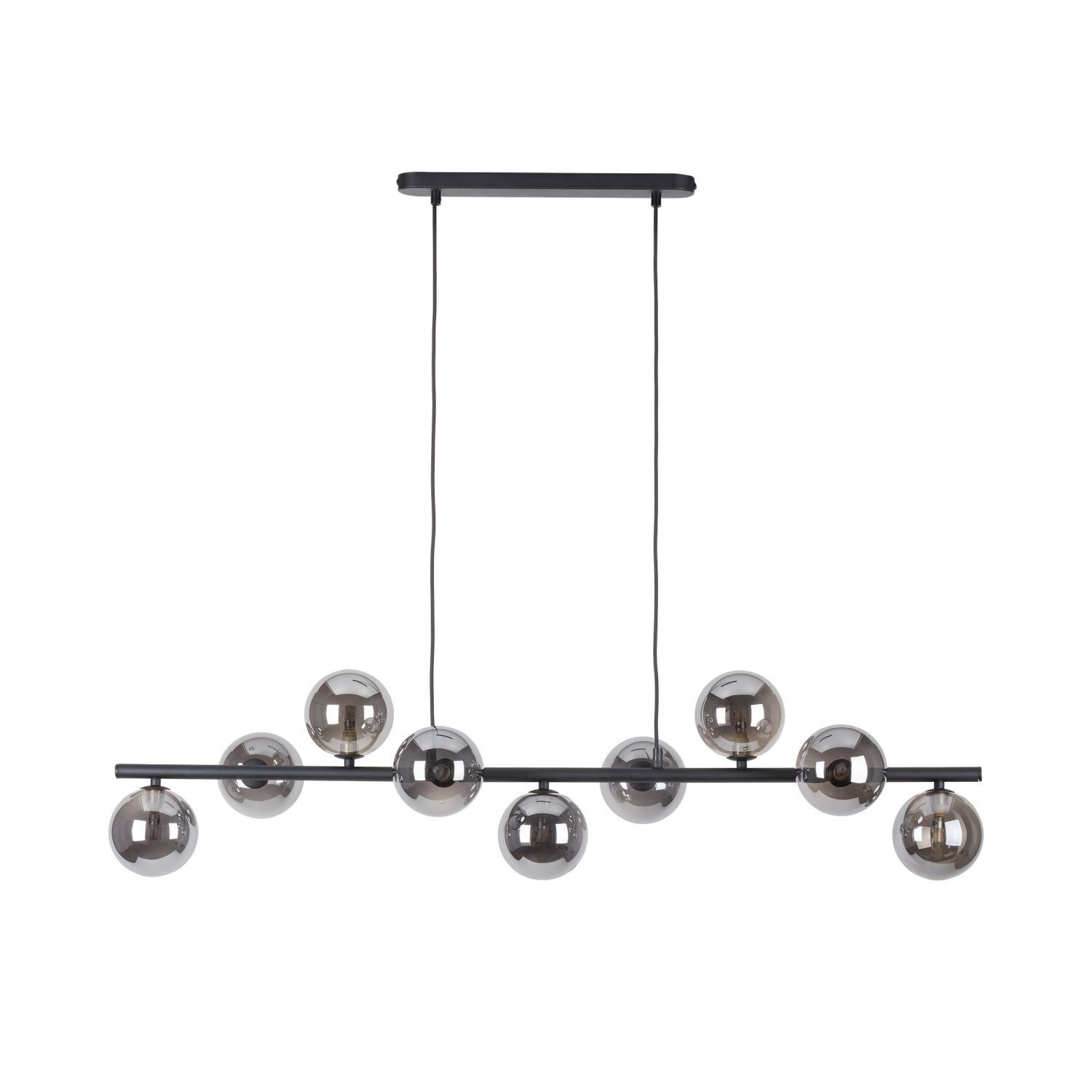 hängelampe, glaskugeln, schwarz, deko-lampe, lampenbar