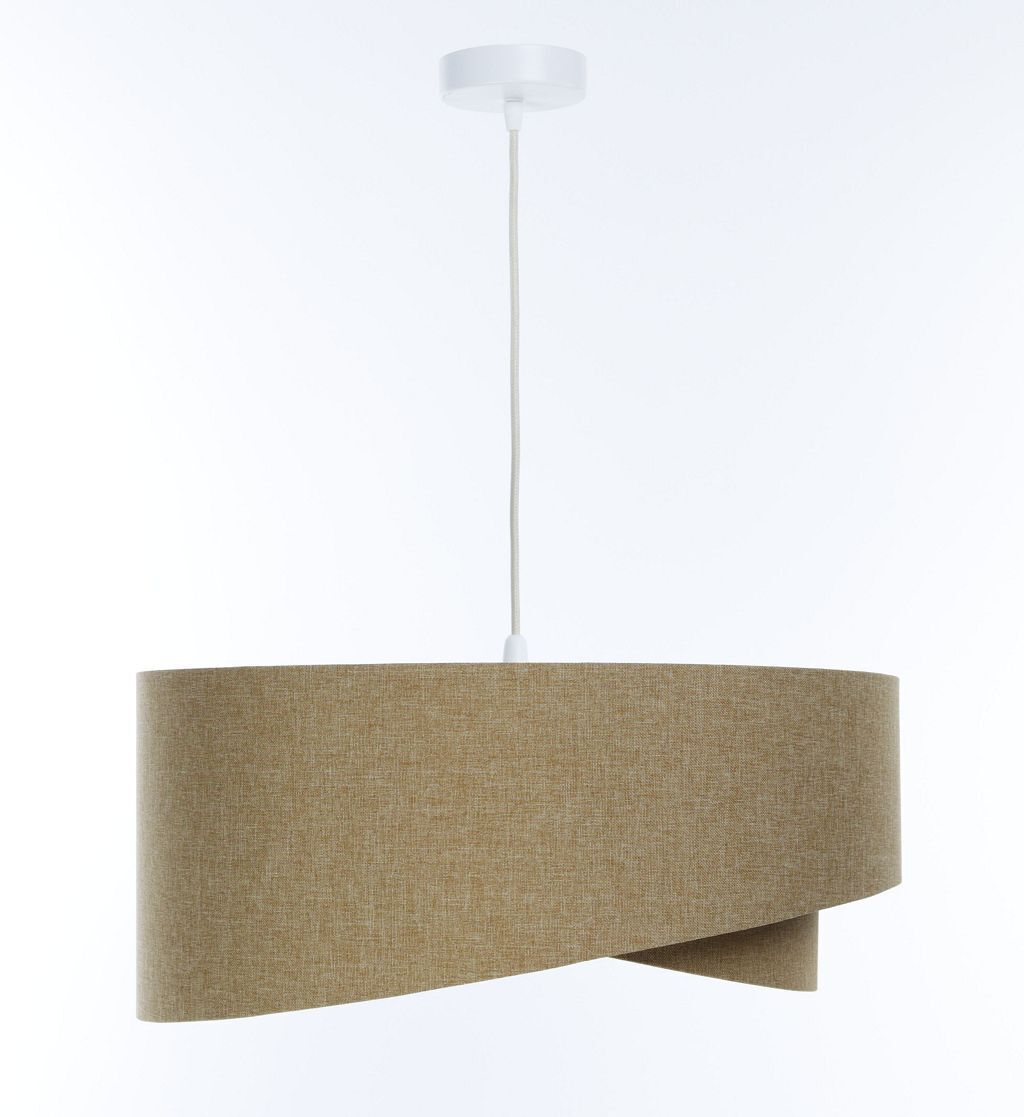 Suspension tissu rond Ø 60 cm Beige Boho ajustable