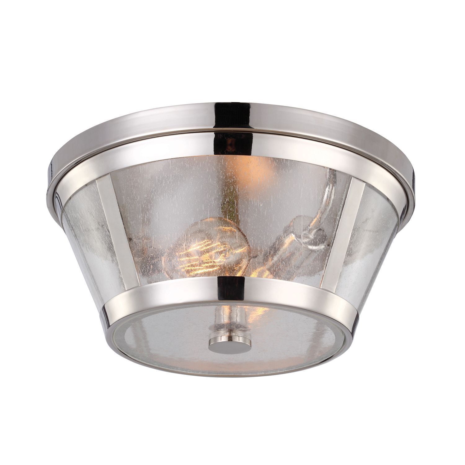 Plafonnier élégant FLOR en nickel Ø35cm Lampe