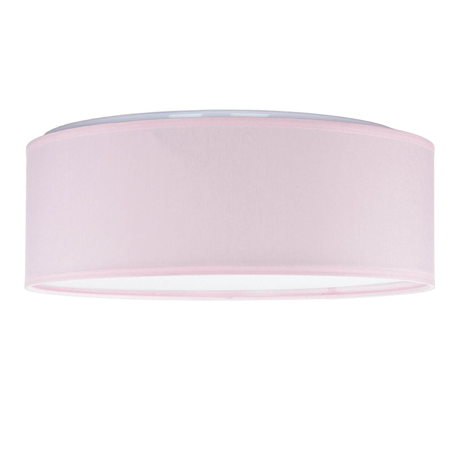 Lampe pour chambre d'enfant Rose Ø 38 cm rond plat abat-jour en tissu