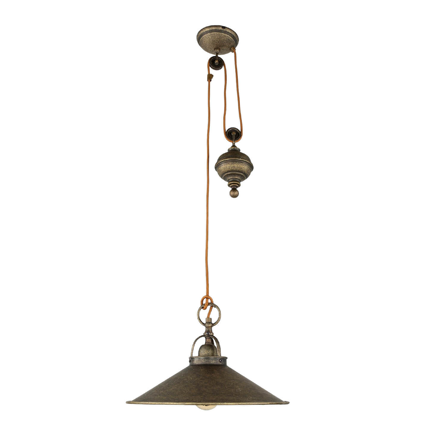 Suspension réglable en hauteur Rustique Bronze Antique Bronze, Lampe, Kronleuchter, Deckenleuchte