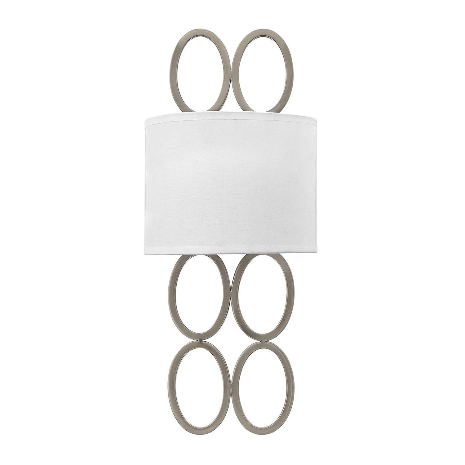 Applique murale métal tissu verre hauteur 51,5 cm 5x E14 élégante
