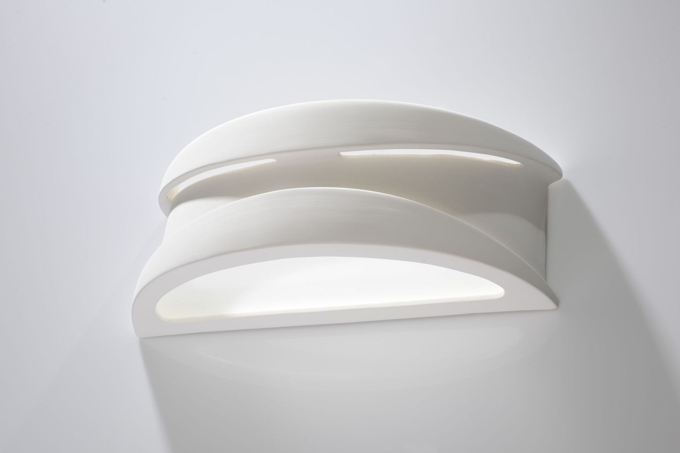 Wandleuchte Gips bemalbar Weiß Lichtmuster Deckenleuchte