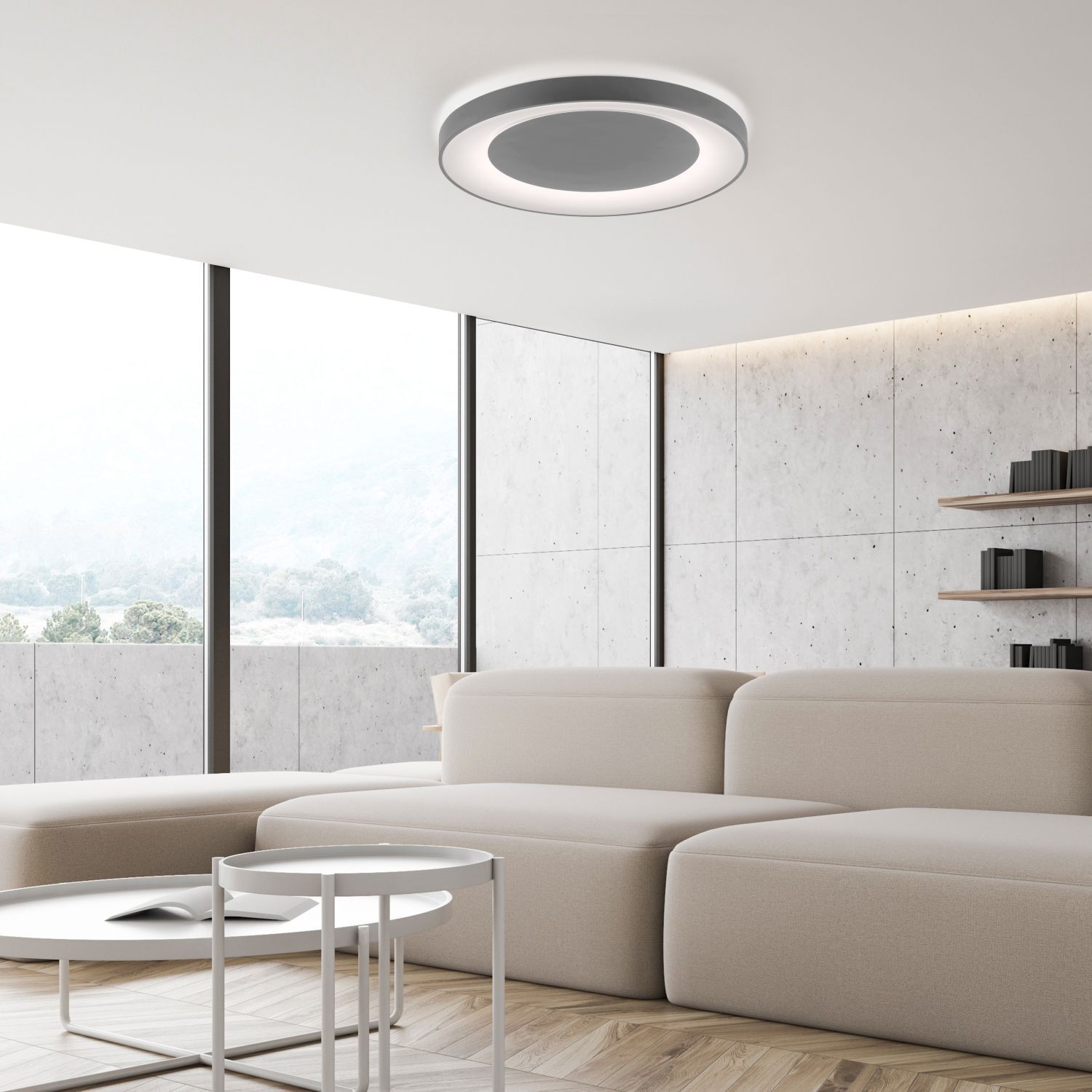 Wohnzimmer, Deckenleuchte, Couch, Innenarchitektur, Kaffeetisch