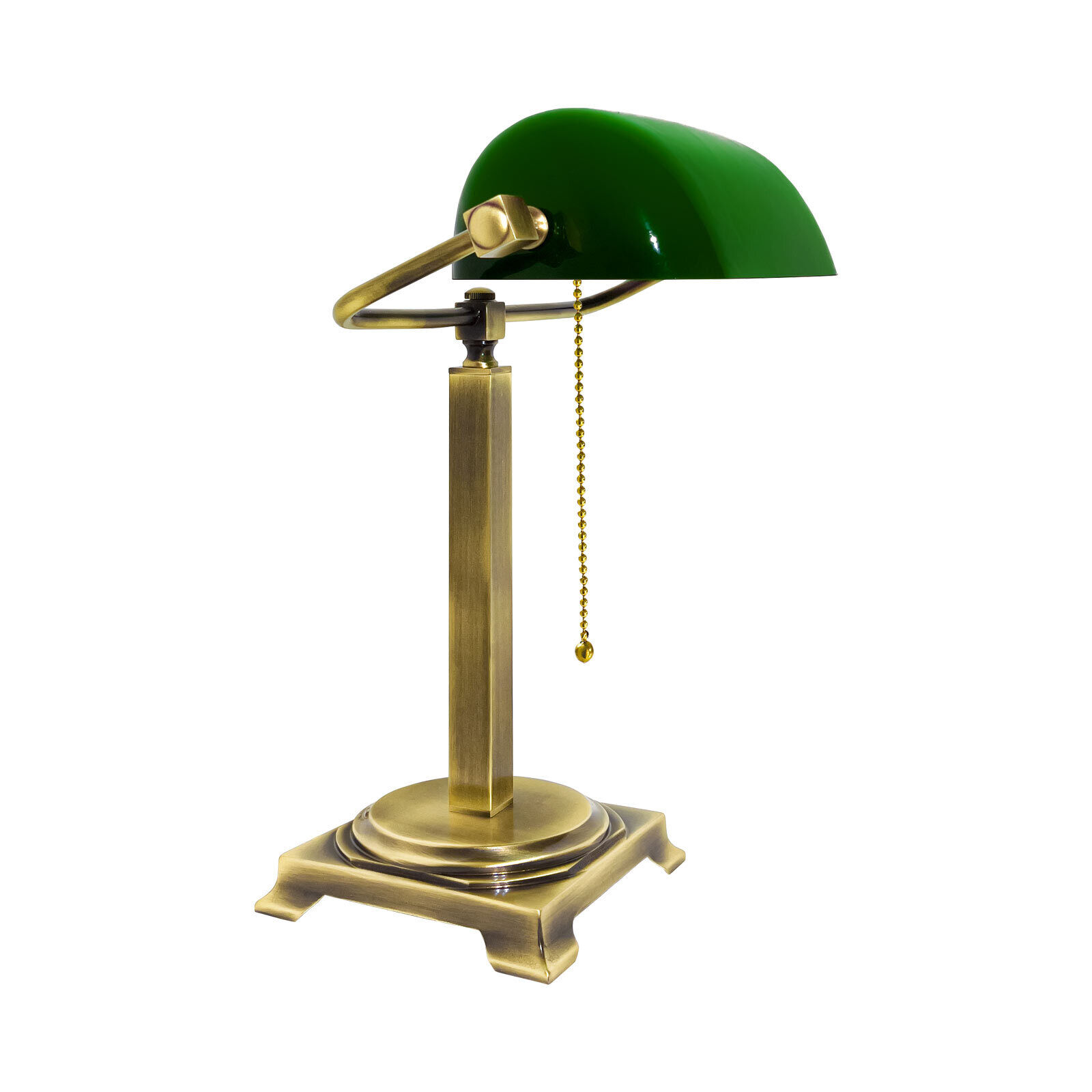 tischlampe-jugendstil-messingleuchte-tischlampe-messing-yvonne-1x-e27-bis-8w-bronze-hell-glaenzend-gruen-mit-schalter-le108878-01 Tischlampe, Grün, Messing, Schirm, Kettenzug