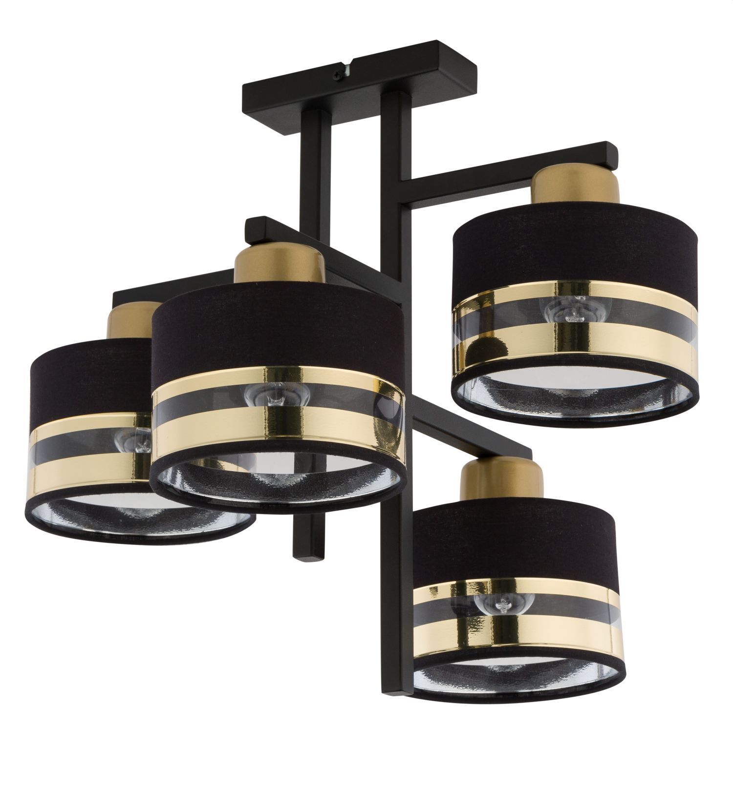 Blendarme plafonnier noir or design E27 L:48 cm