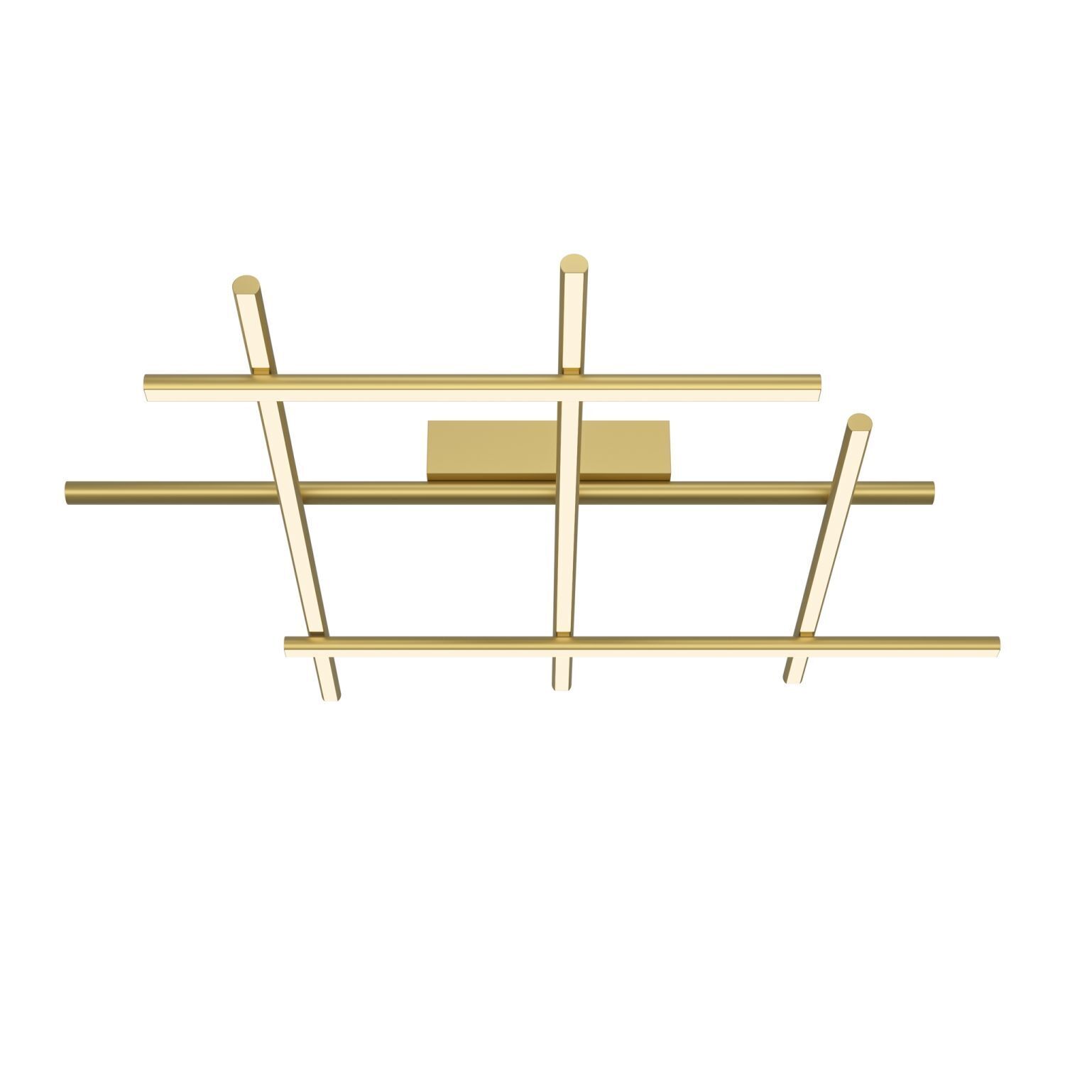 Plafonnier LED aluminium doré 3000 K blanc chaud SIRI