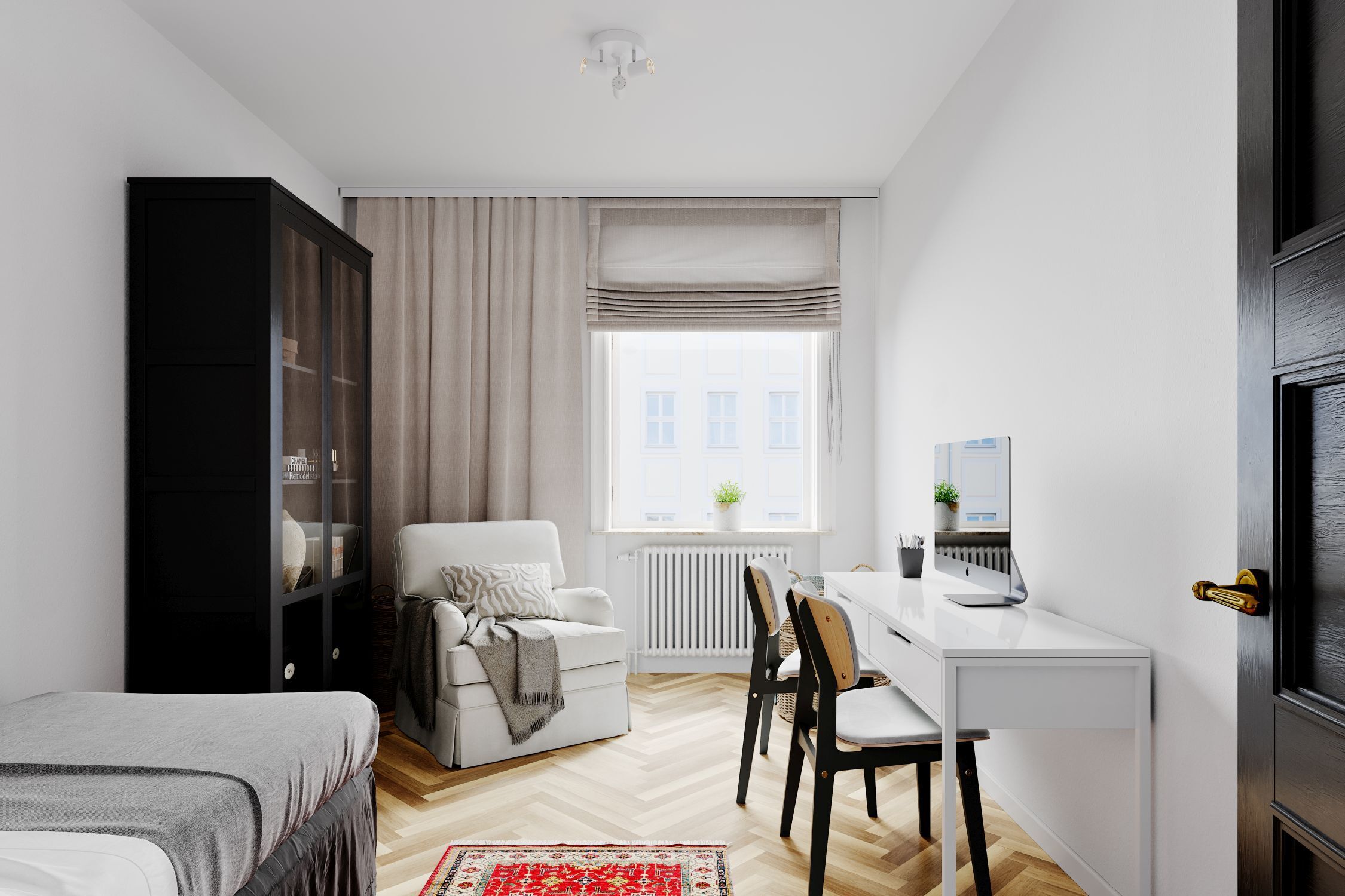 Spot Spot en métal L : 20 cm petit blanc 3-flamme GU10 Innenarchitektur, Ecke, Mobiliar, Wohnzimmer, Dekoration Ihres Zuhauses