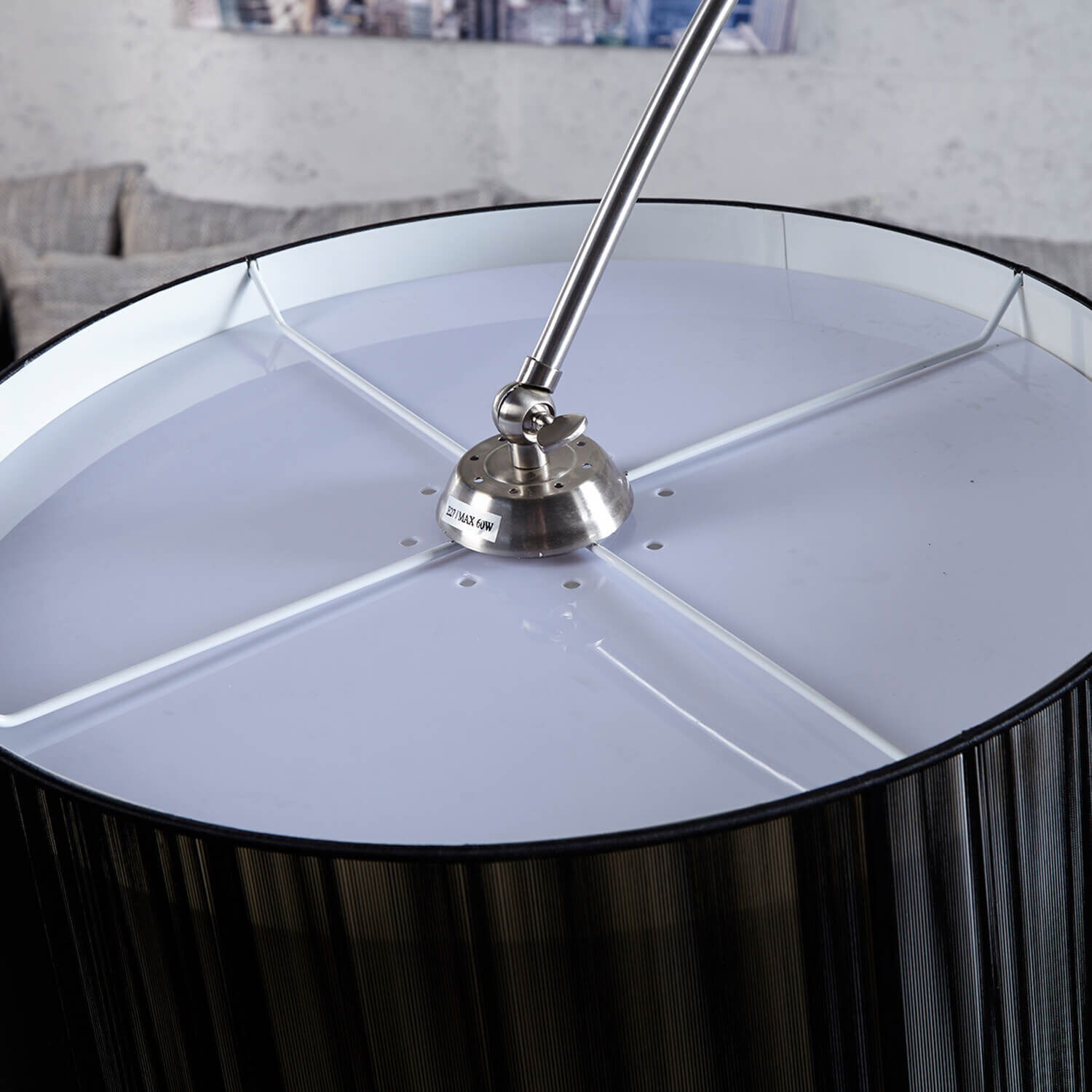 Lampadaire 200cm rétro Salon Lumière noire Lampe, Lampenschirm