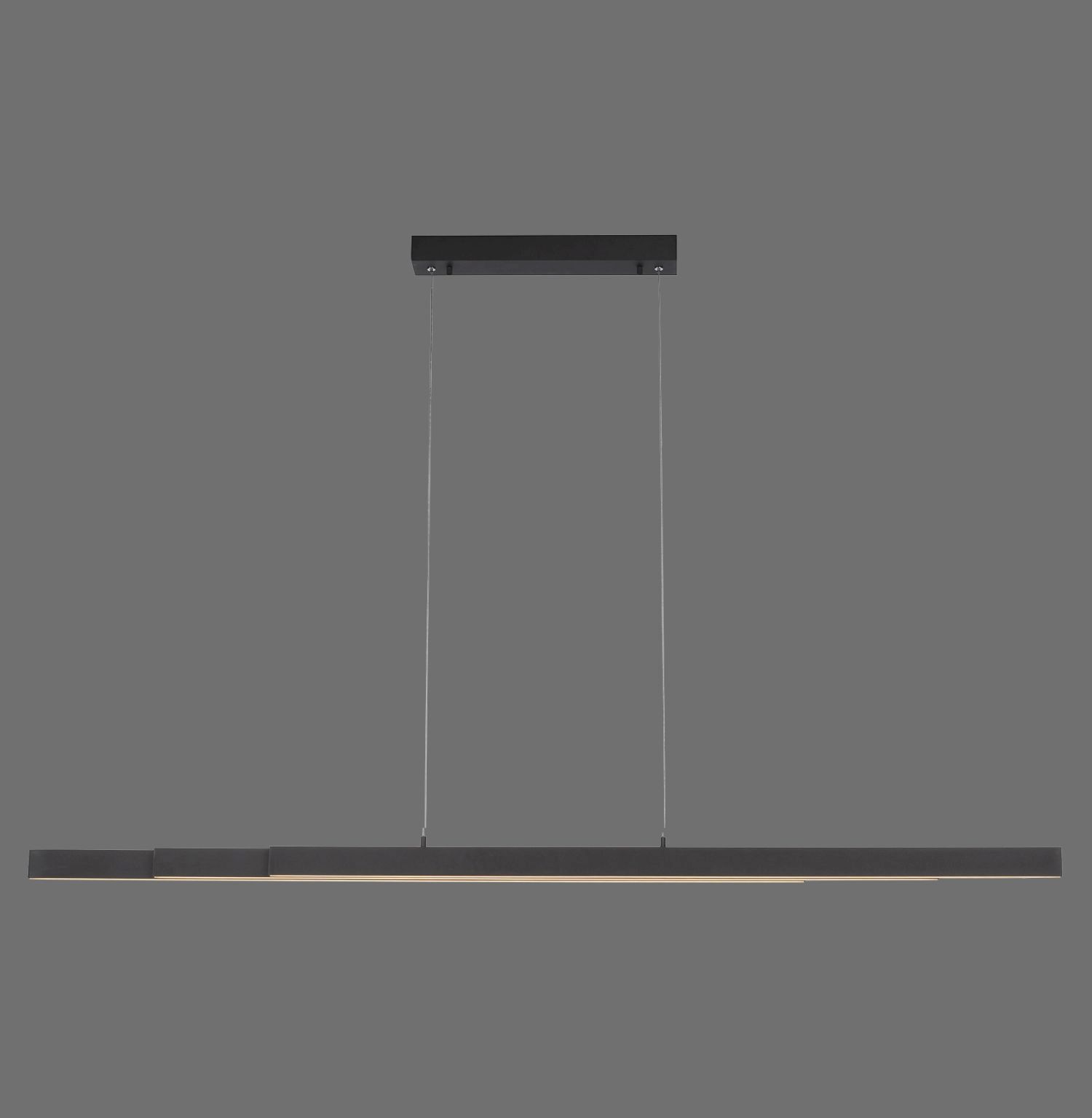 Suspension LED Anthracite Métal 13 W 165 cm allongée