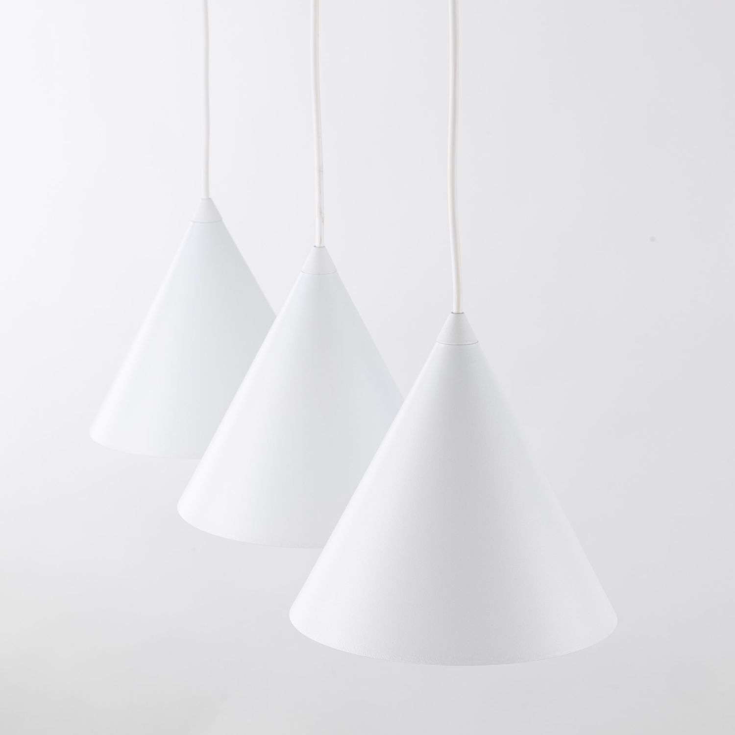 Suspension 3 flammes métal L : 75 cm blanc E27 CODY