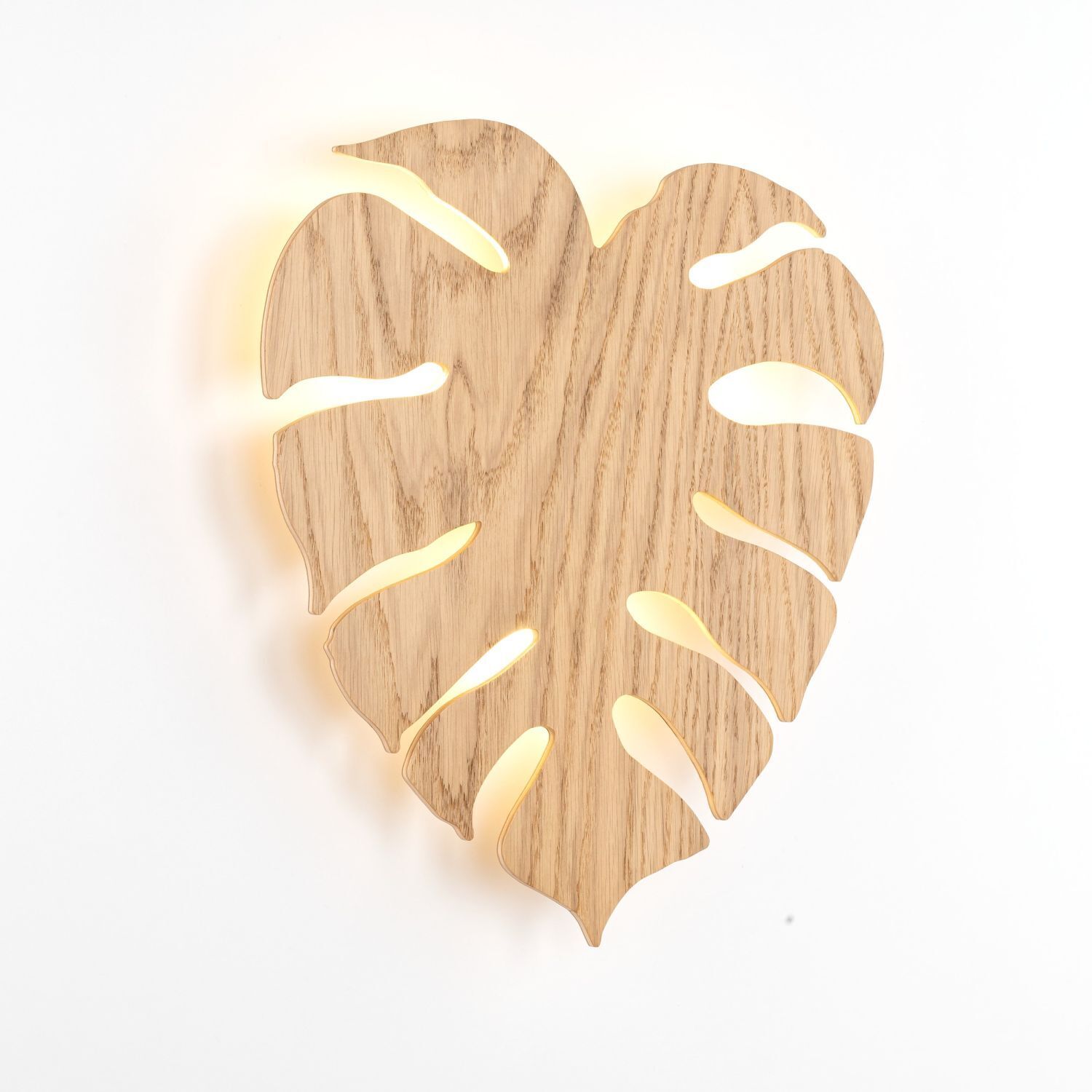 Applique décorative en bois Feuille lumière indirecte H : 40 3x G9