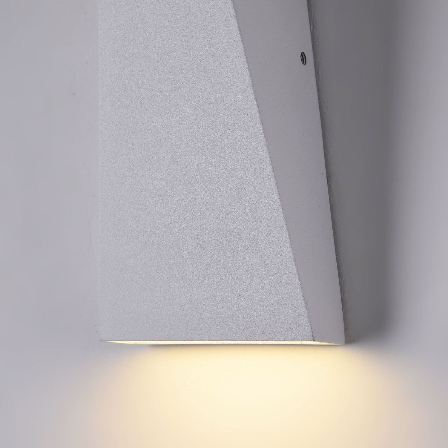 Lampe d'extérieur murale métal LED IP54 hauteur 20 cm Up Down blanc