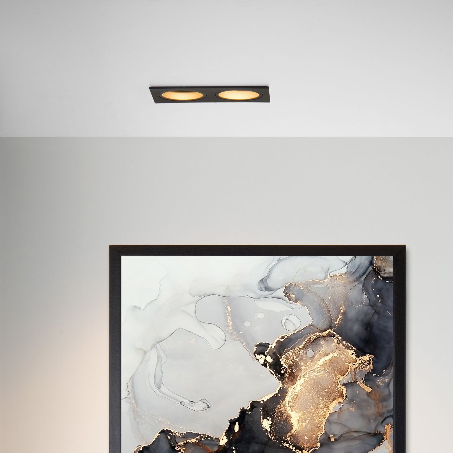 deckenleuchte, flushmount, recessed light, spotlight, two-bulb