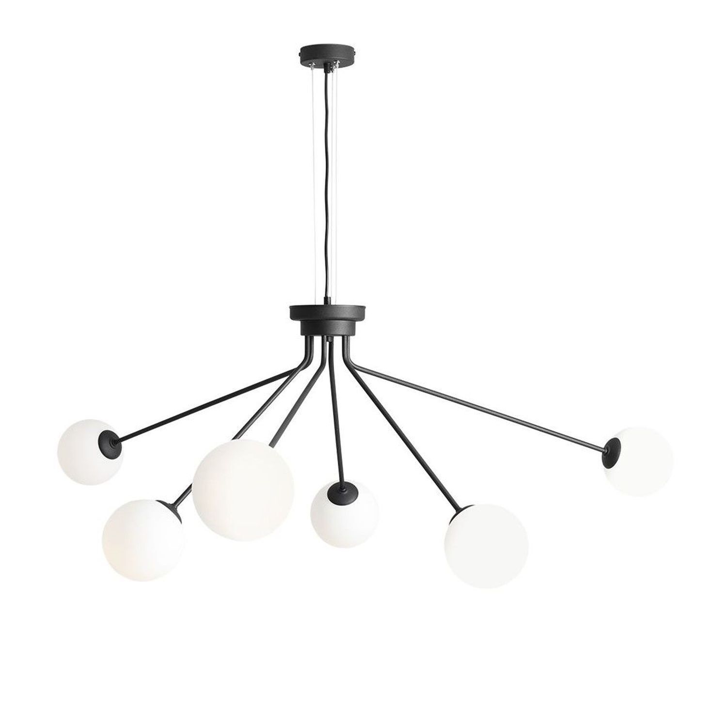 Blendarme Suspension boules noir blanc E14 L:123 cm