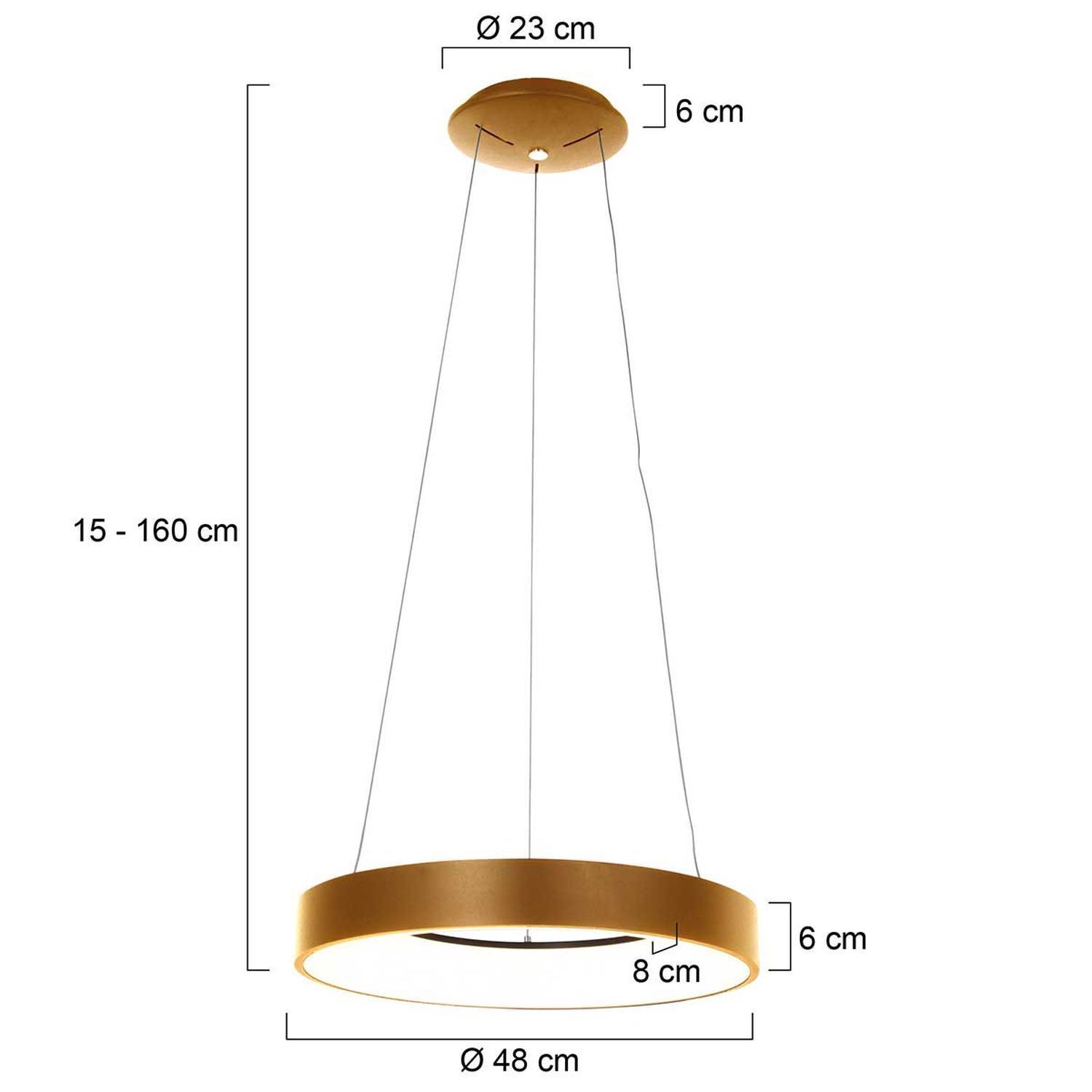 Blendarme LED suspension en or blanc Ø48 cm rond