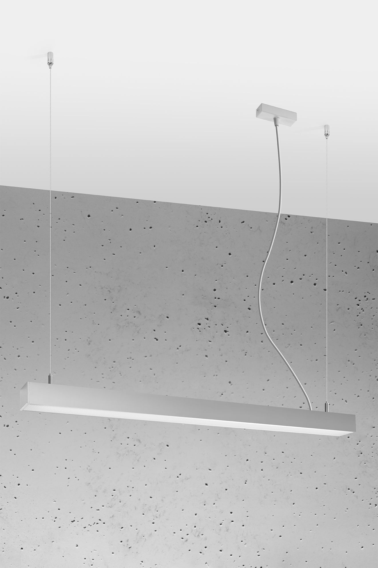 LED Lampe à suspendre métal gris allongé 3000 K KARENA