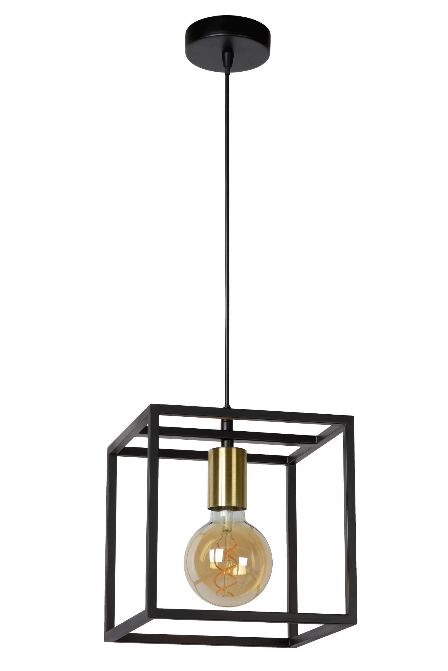 Hängelampe Metall Schwarz E27 B:22 cm modern edel