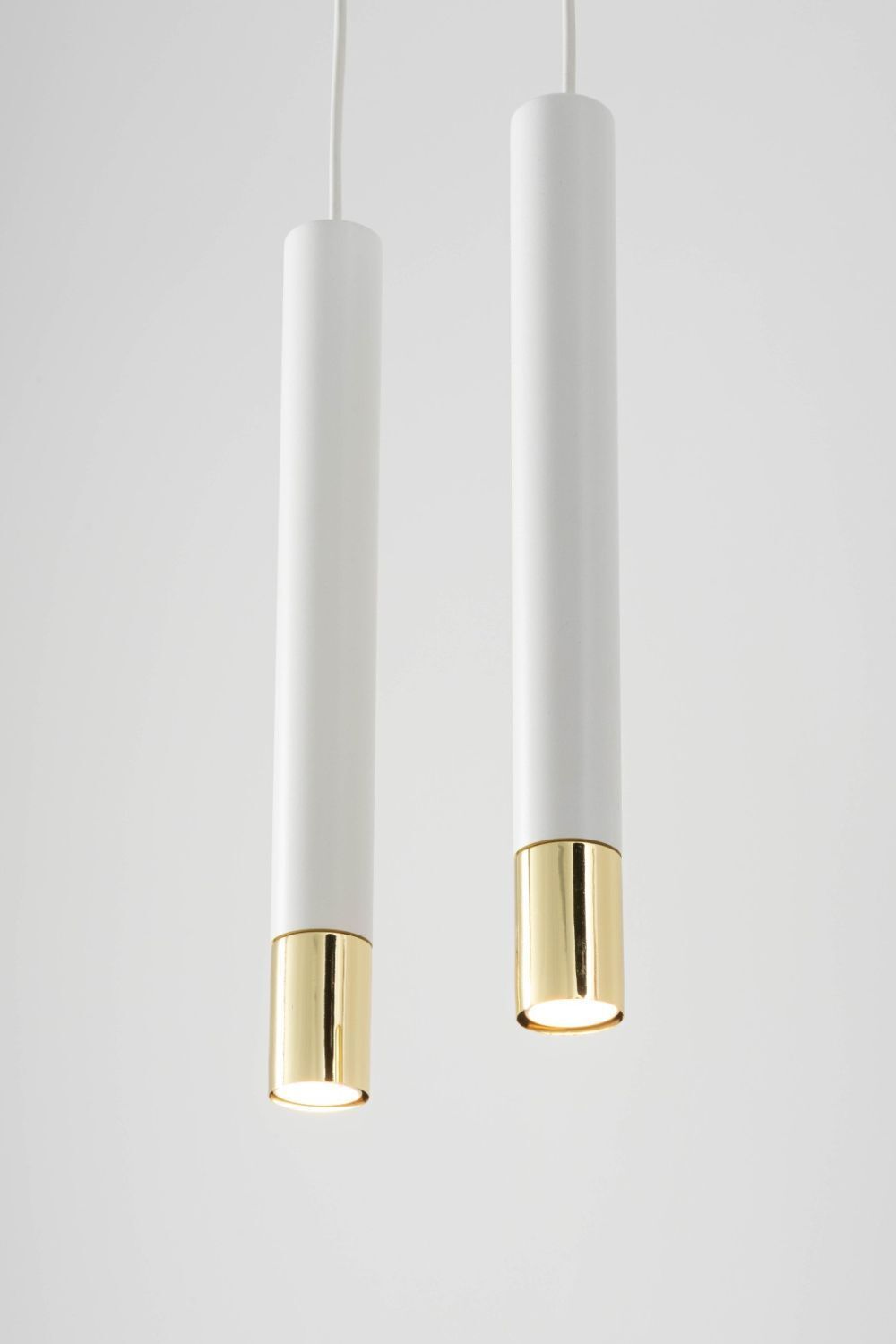 Suspension Blanc Or Métal Moderne élégant THEANO