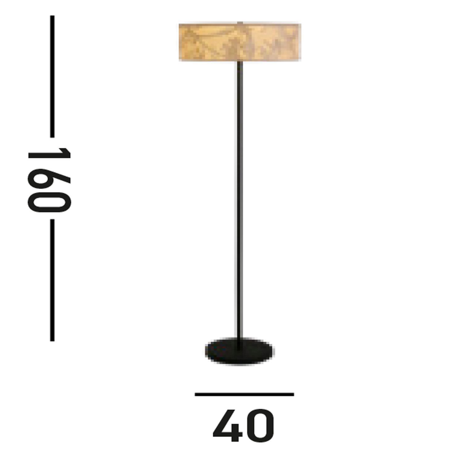 Lampadaire confortable en bambou métal 160 cm E27 à faible éblouissement