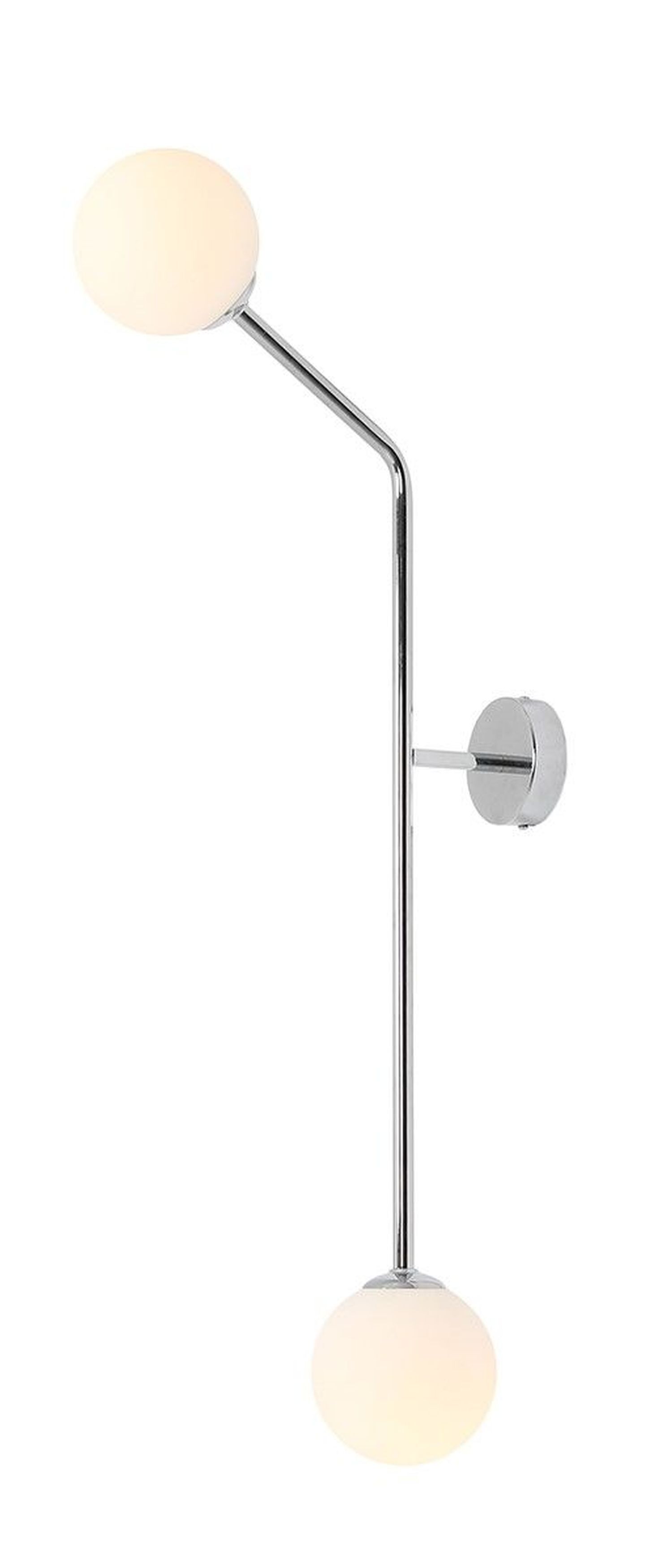 Applique élégante à faible éblouissement verre métal P:38 cm en chrome