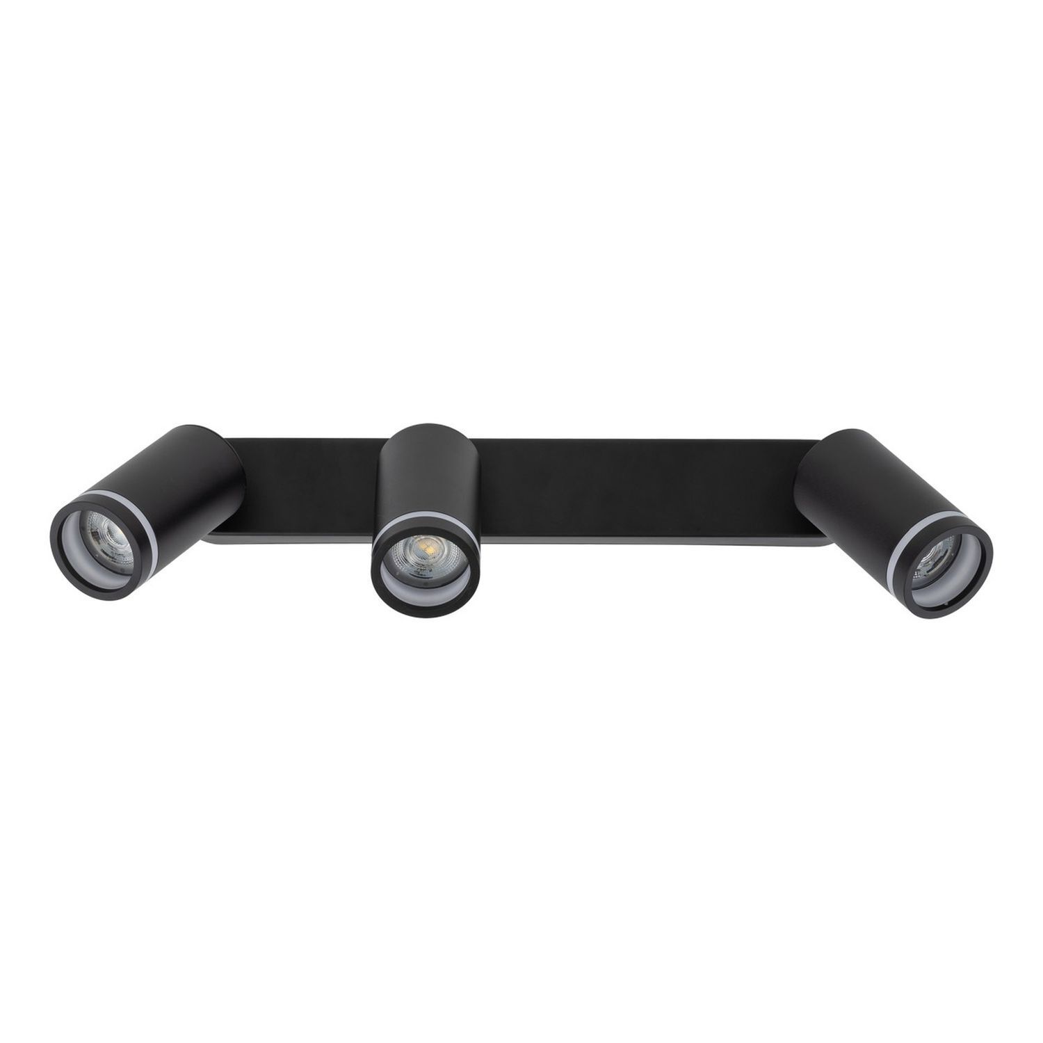 Projecteur de plafond 3 flammes noir 55 cm long métal GU10