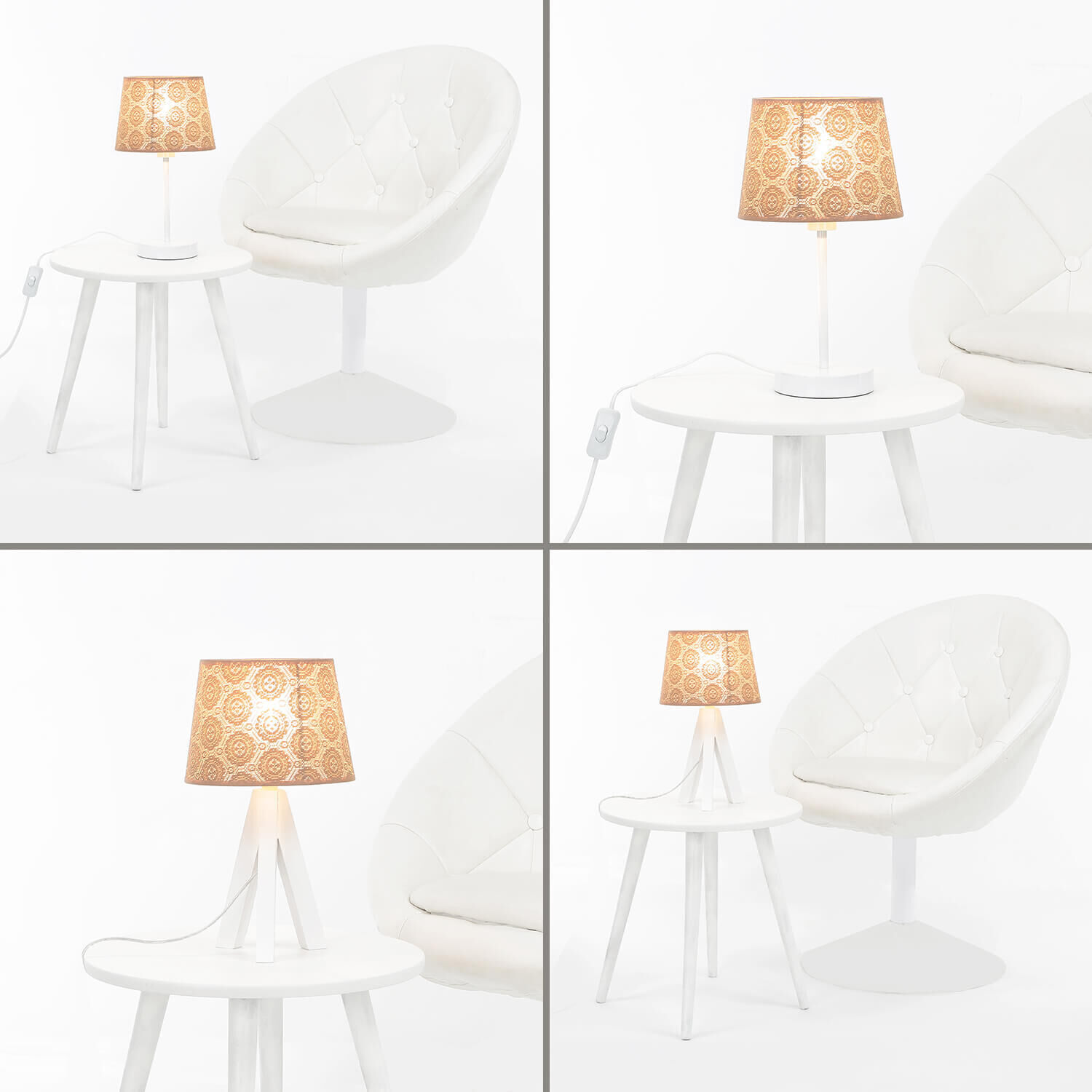 Abat-jour au crochet Lampe de table E14 WILLOW Lampe, Tischlampe, Stuhl, Mobiliar, Lampenschirm