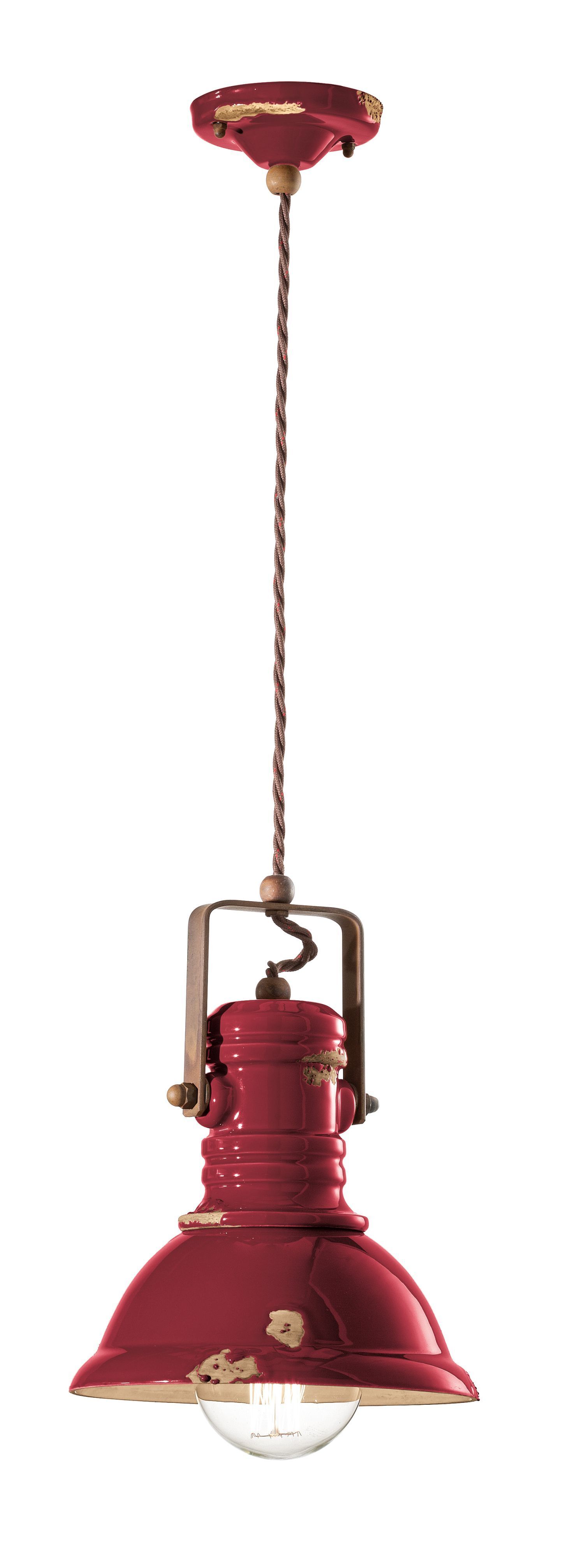 Lampe à suspendre céramique ronde D : 23 cm H : max. 150 cm