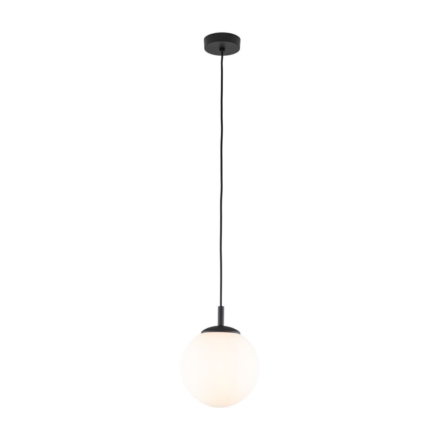 Suspension verre Boule Ø 25 cm Noir Blanc E27 BRYCE